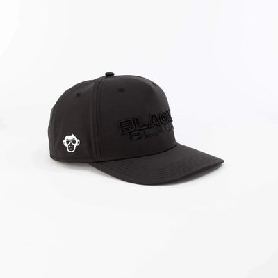 All Black Typography Baseball Cap
