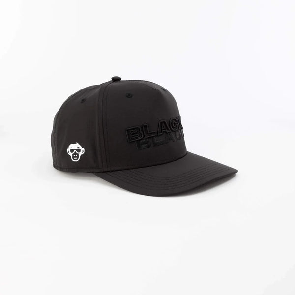All Black Typography Baseball Cap