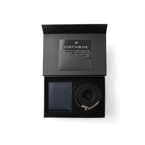 Navy Leather Gift Set Edition