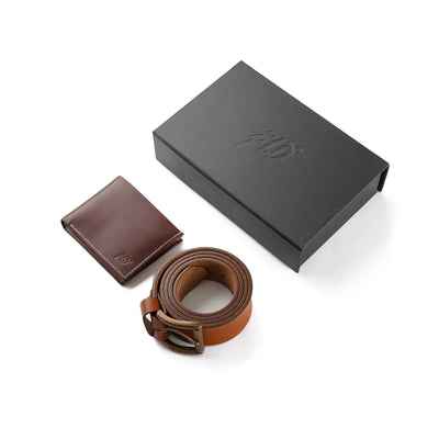 Classic Brown Leather Gift Set