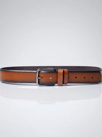 Textured Brown Automatic Buckle Belt