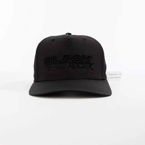 All Black Typography Baseball Cap