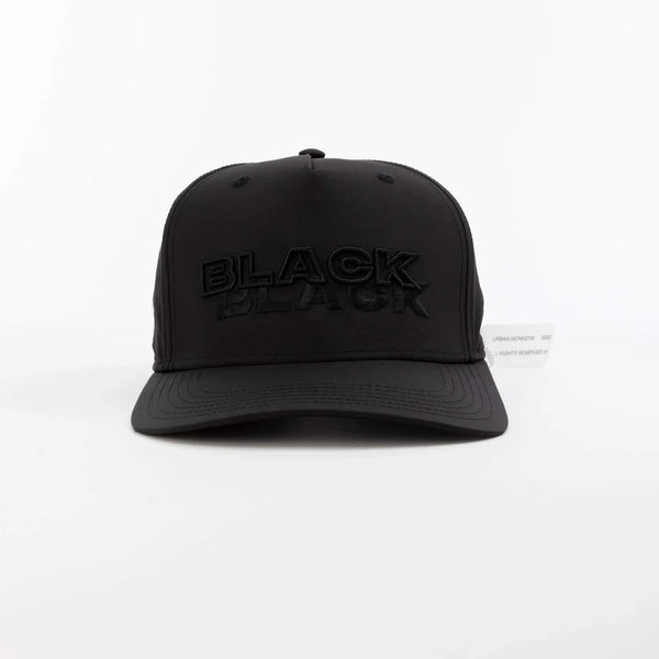 All Black Typography Baseball Cap