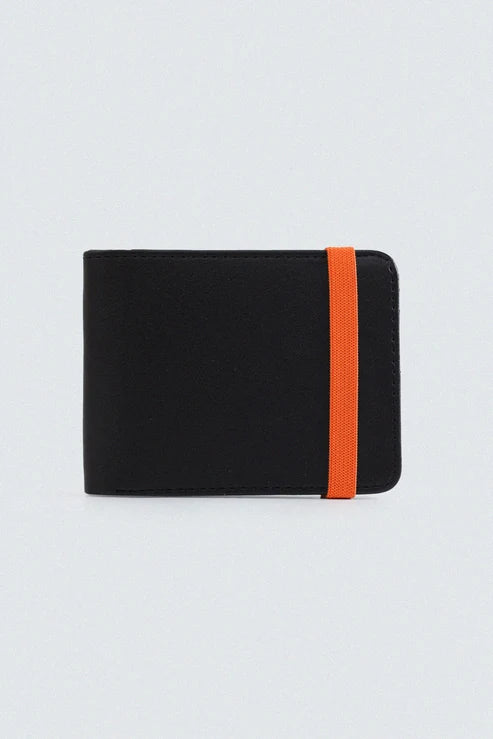 Black Bifold Wallet Elastic Band
