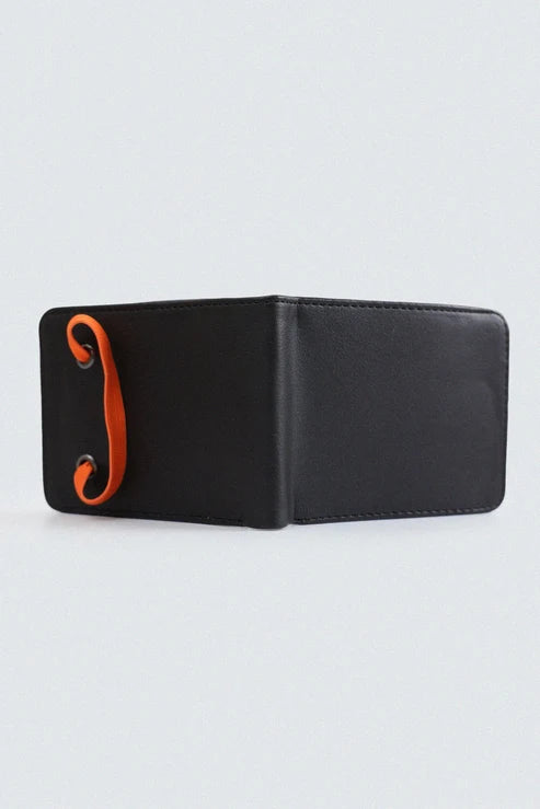 Black Bifold Wallet Elastic Band