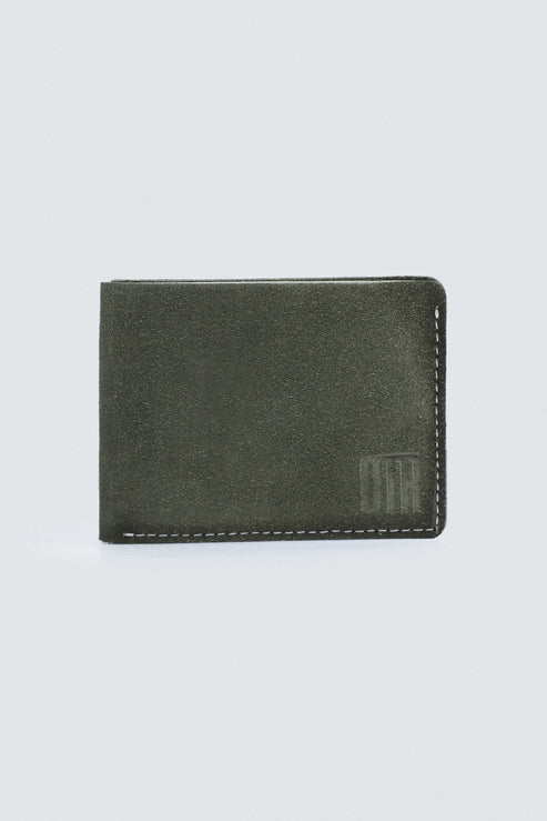 Rustic Olive Green Leather Wallet