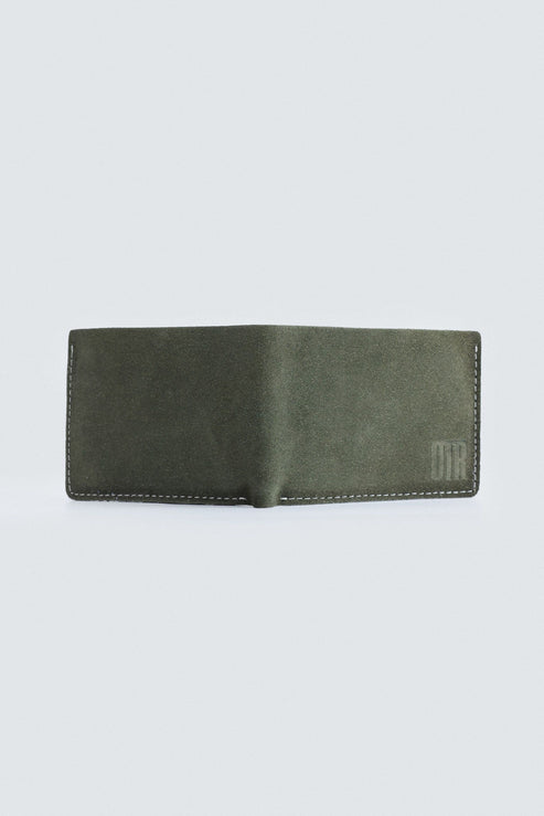 Rustic Olive Green Leather Wallet