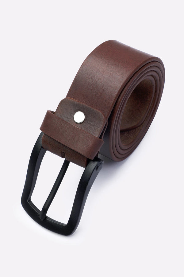 Dark Brown Matte Buckle Belt