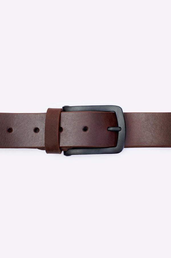 Dark Brown Matte Buckle Belt