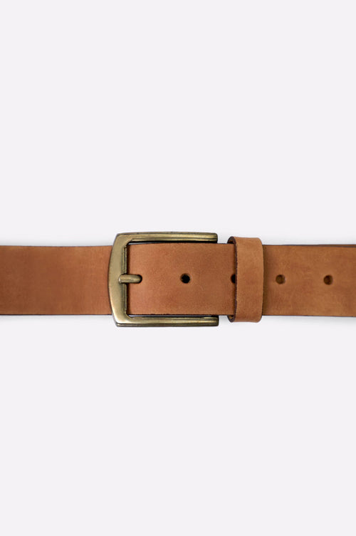 Classic Tan Genuine Leather Belt