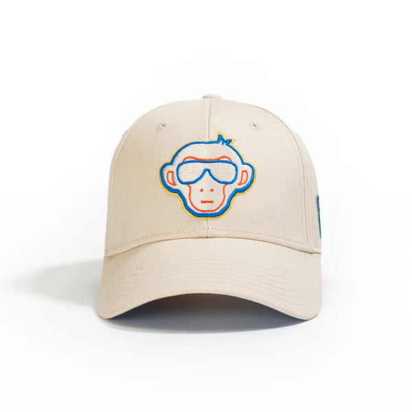 Beige Monkey Graphic Baseball Cap