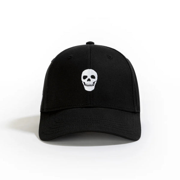 Black Skull Embroidered Baseball Cap