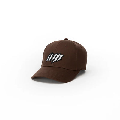 Brown Embroidered Monogram Baseball Cap